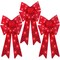 Best Choice Products Set of 3 Pre-Lit Christmas Bows, Indoor/Outdoor LED Holiday Décor w/ 8 Light Functions
